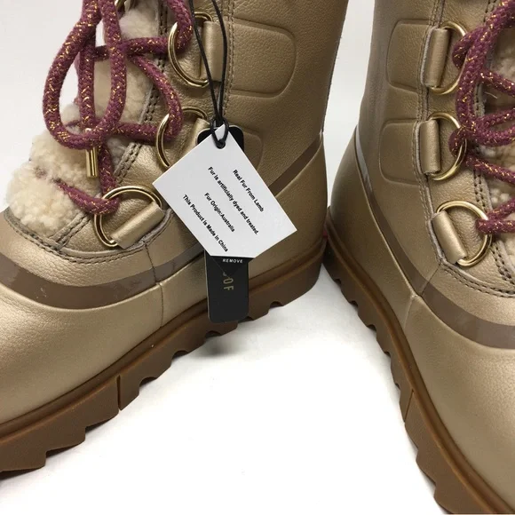 SOREL Joan of Arctic Next Lite Lux Waterproof Genuine Shearling Trim Boot, Sz 9
